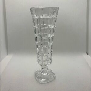 Vintage Cristal D'Arques Solifor Box Cut Bud Vase, 6 3/4", Clear